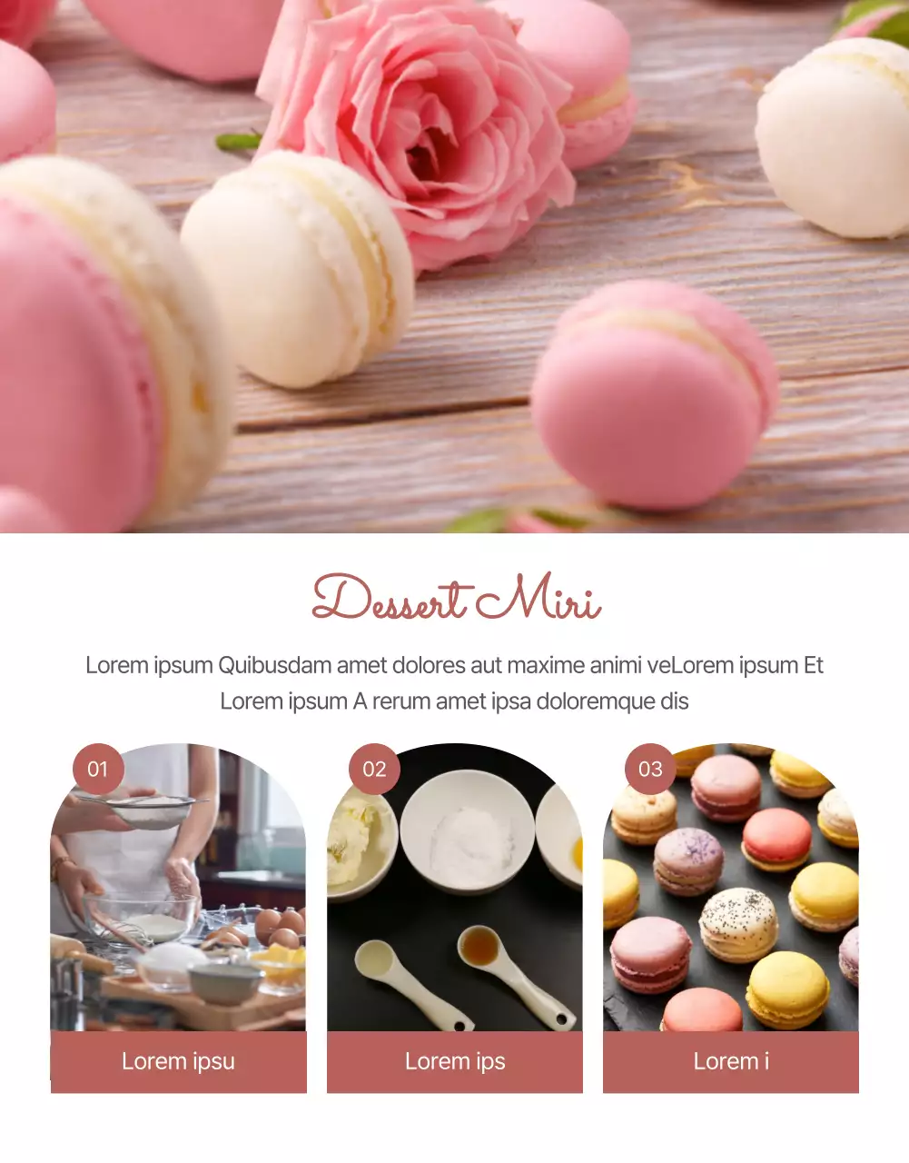 Macarons moderni per il White Day in rosa e beige Scheda prodotto