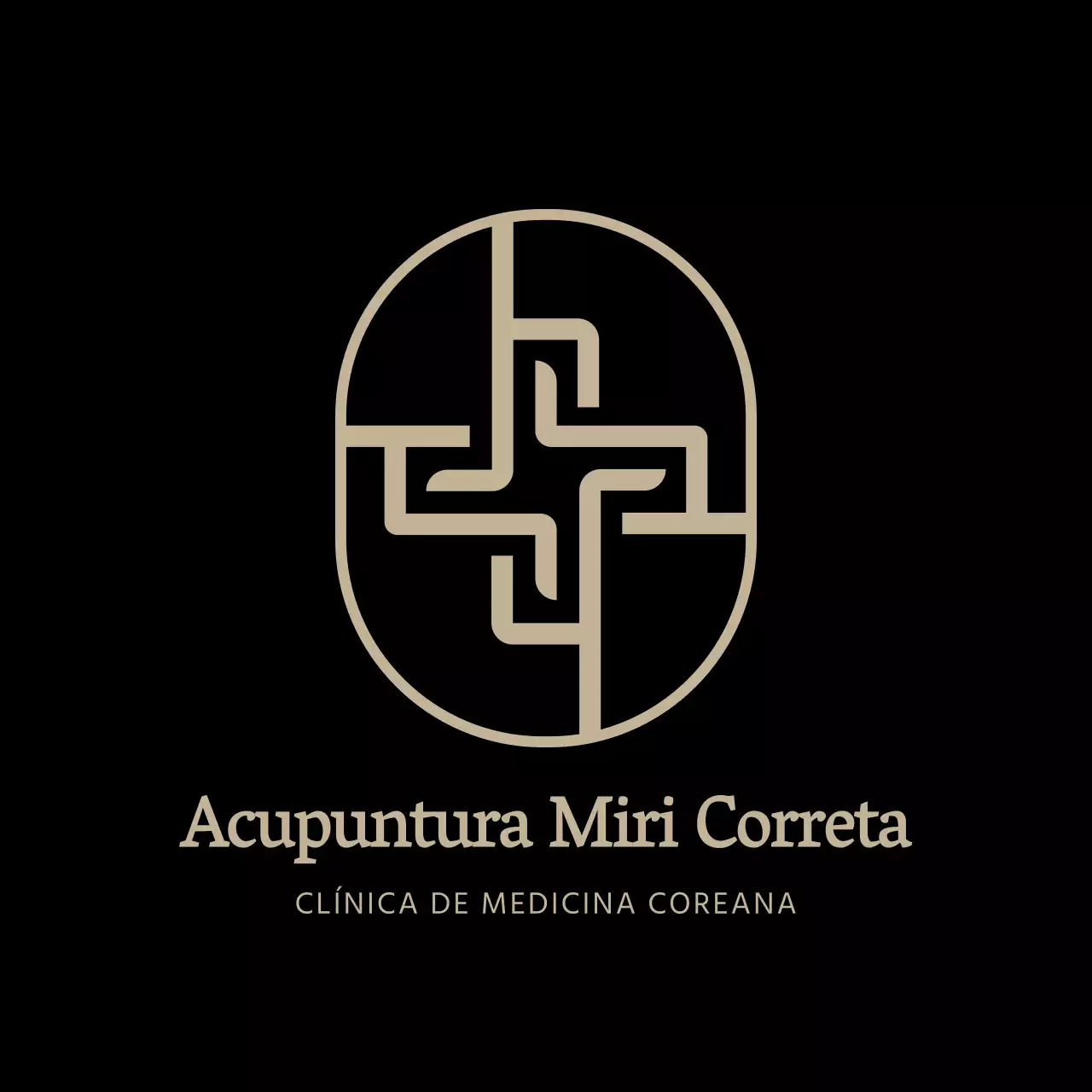 Símbolo preto Logotipo da clínica oriental Sinal