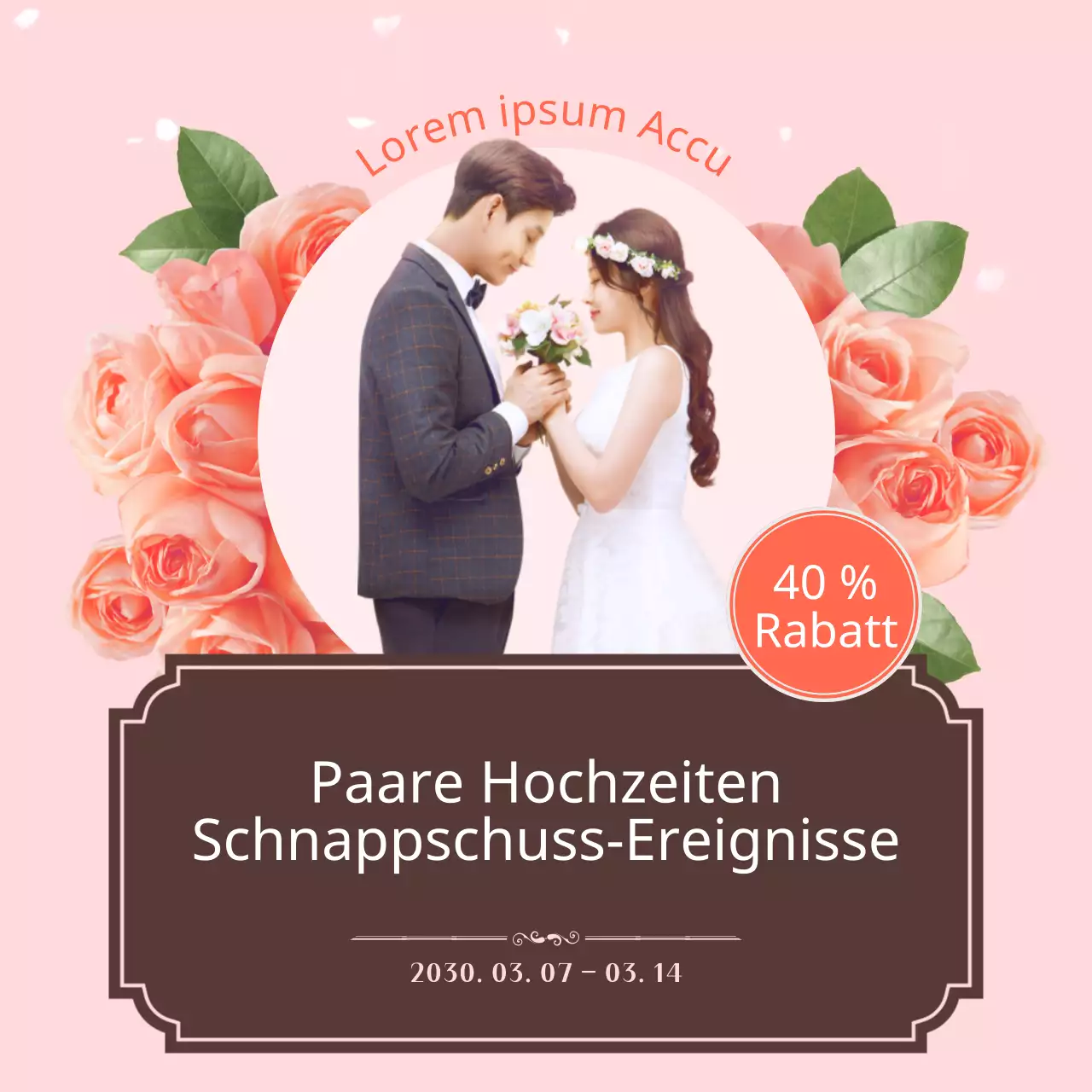 Rosa Rose themed weißen Tag Hochzeit schießen Veranstaltung sozialen Medien