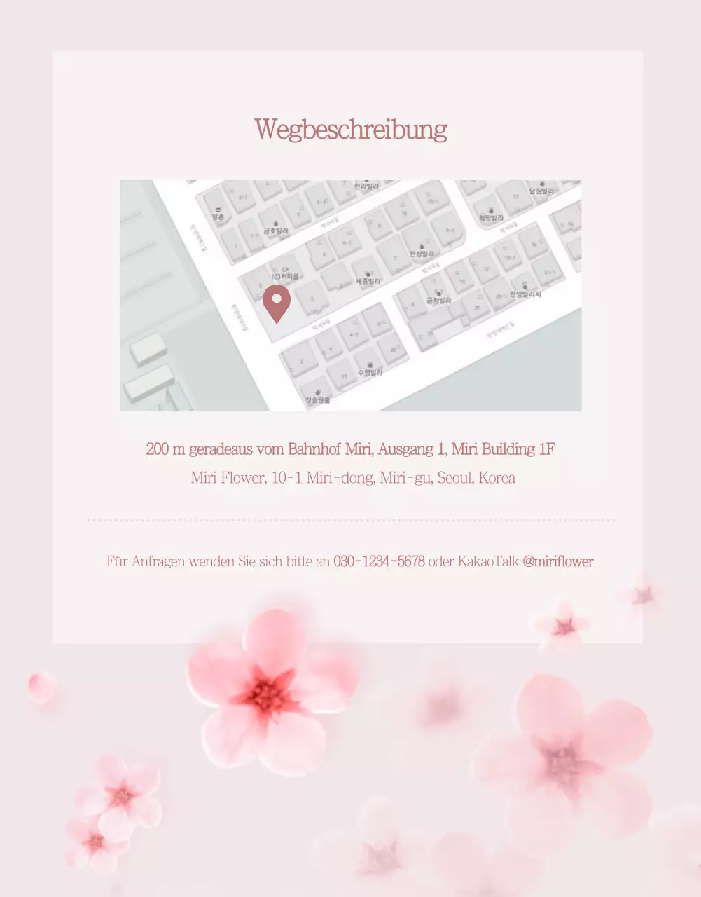 Detailseite Blumenklasse