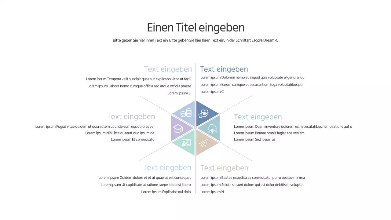 Eine einfache Konzept-Agenda in Pastellfarben