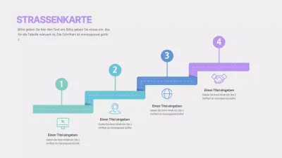 Ein einfacher Fahrplan in Blau und Lila