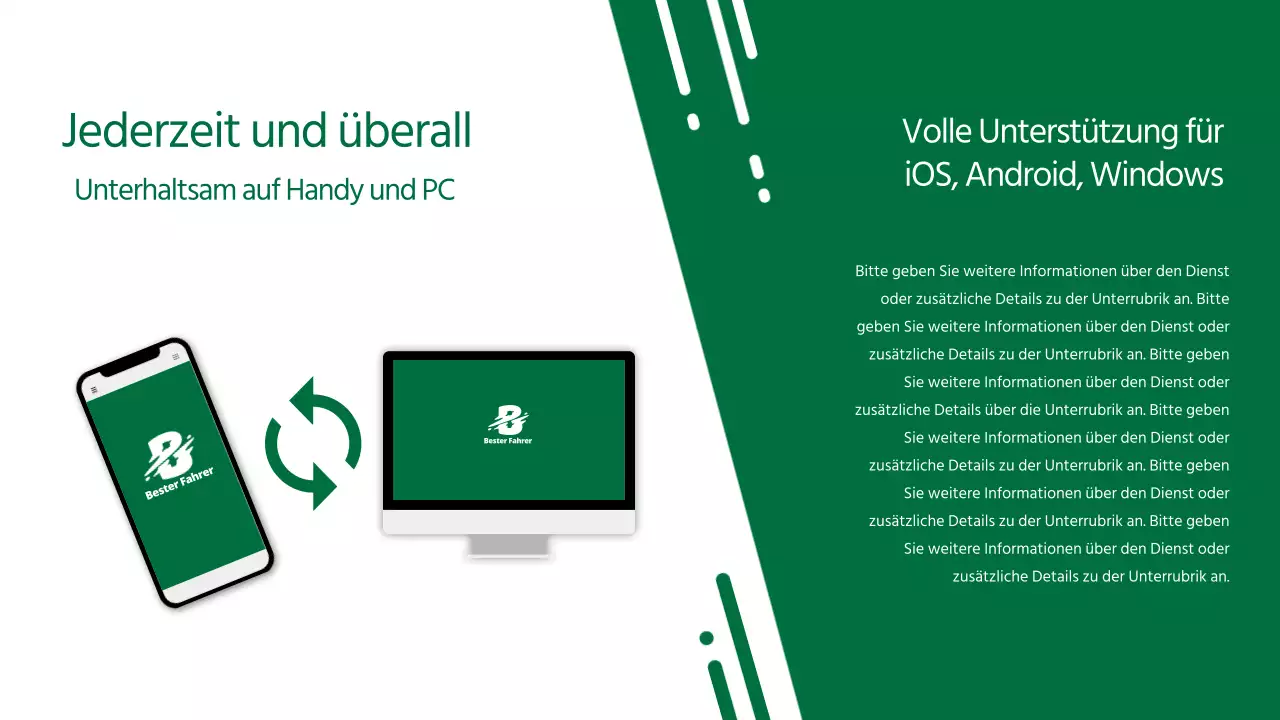 Grüner, sauberer und starker Serviceführer