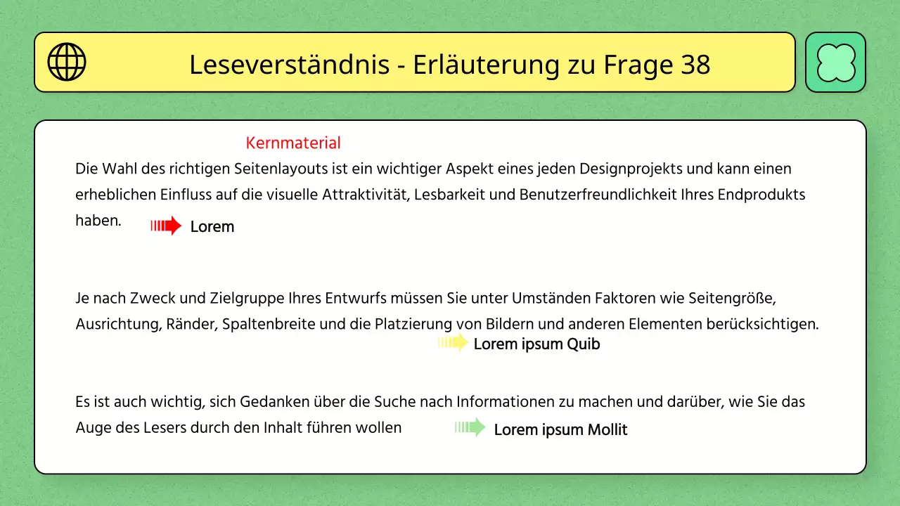 Bildungsthema mit hellgrüner Farbe und einfacher Linienillustration