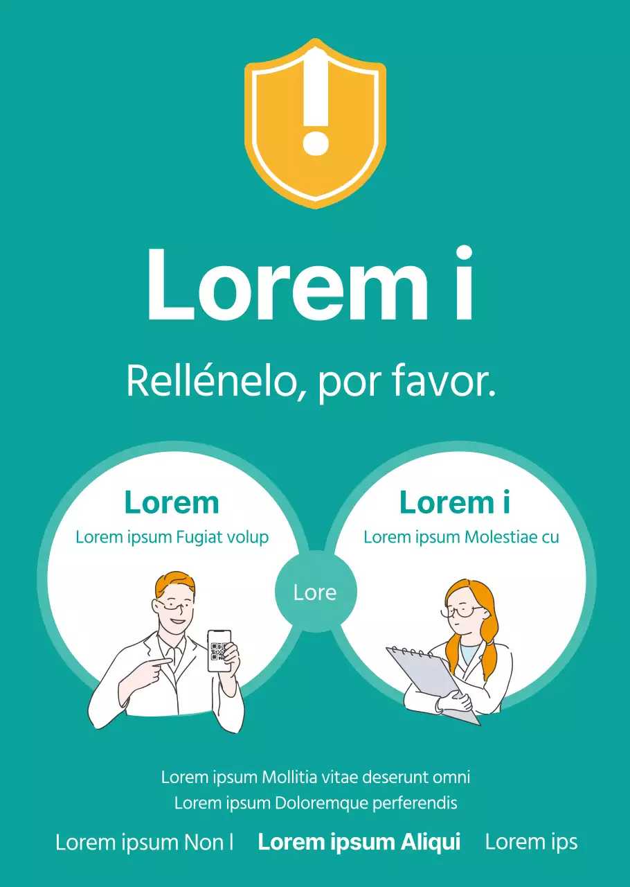 Cartel transparente para la hoja de registro de la corona ilustrada