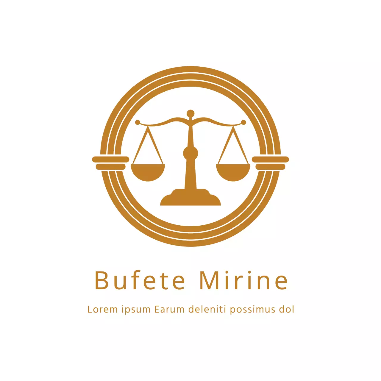 Letrero de bufete de abogados con logotipo sencillo