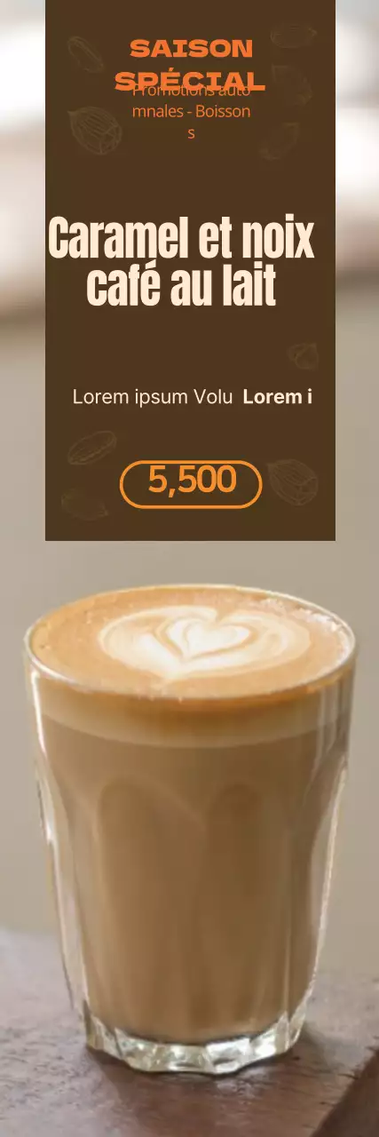 Faites la promotion du menu d'automne de votre café avec de la chaleur brune