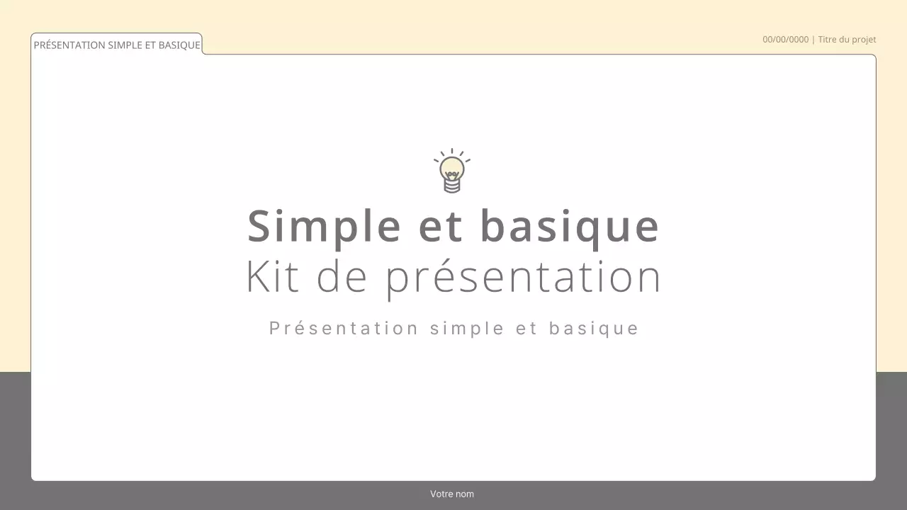 Kit de présentation simple et basique dans les tons pastels et blancs