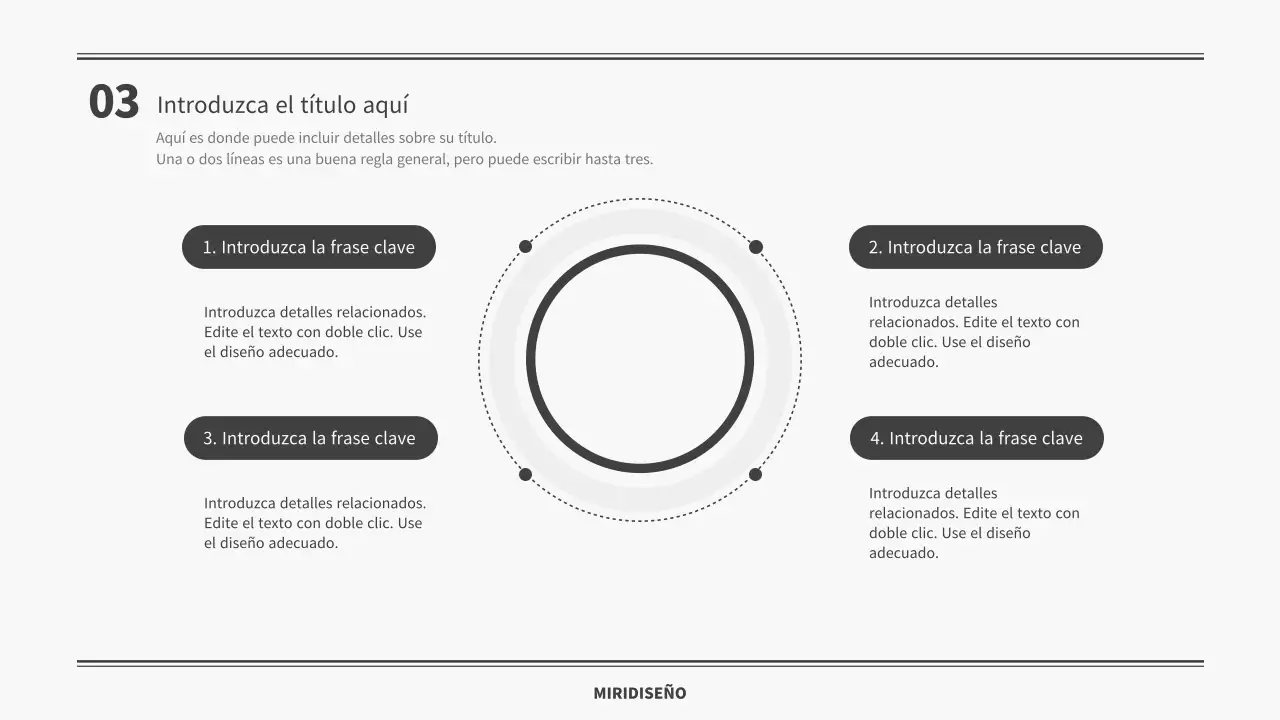 Plantilla de presentación gris sencilla