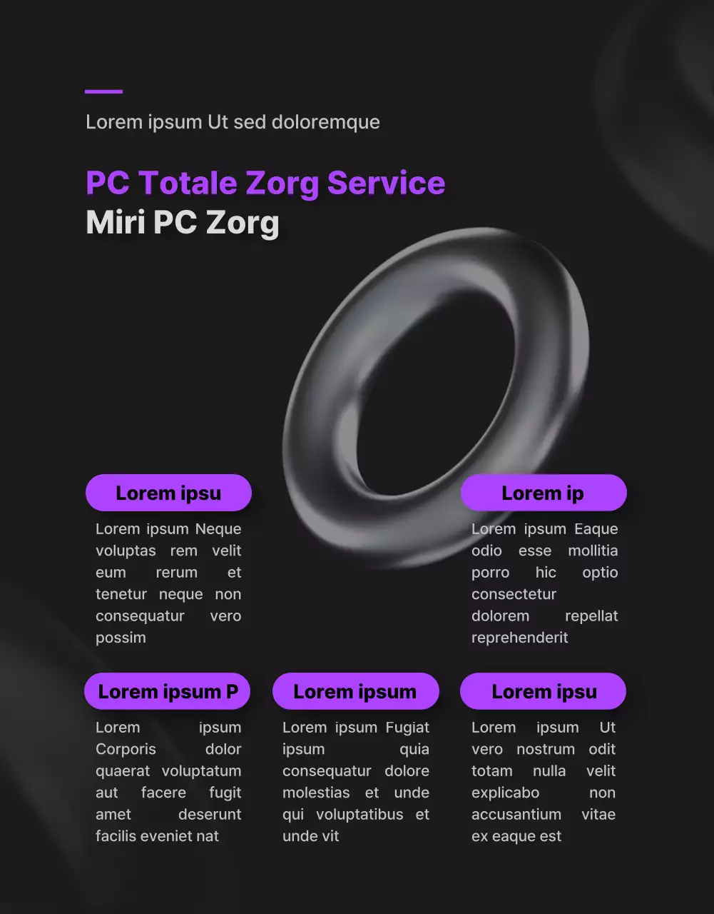 Promoot reparatiediensten voor elektronica met paarse punten (meer)