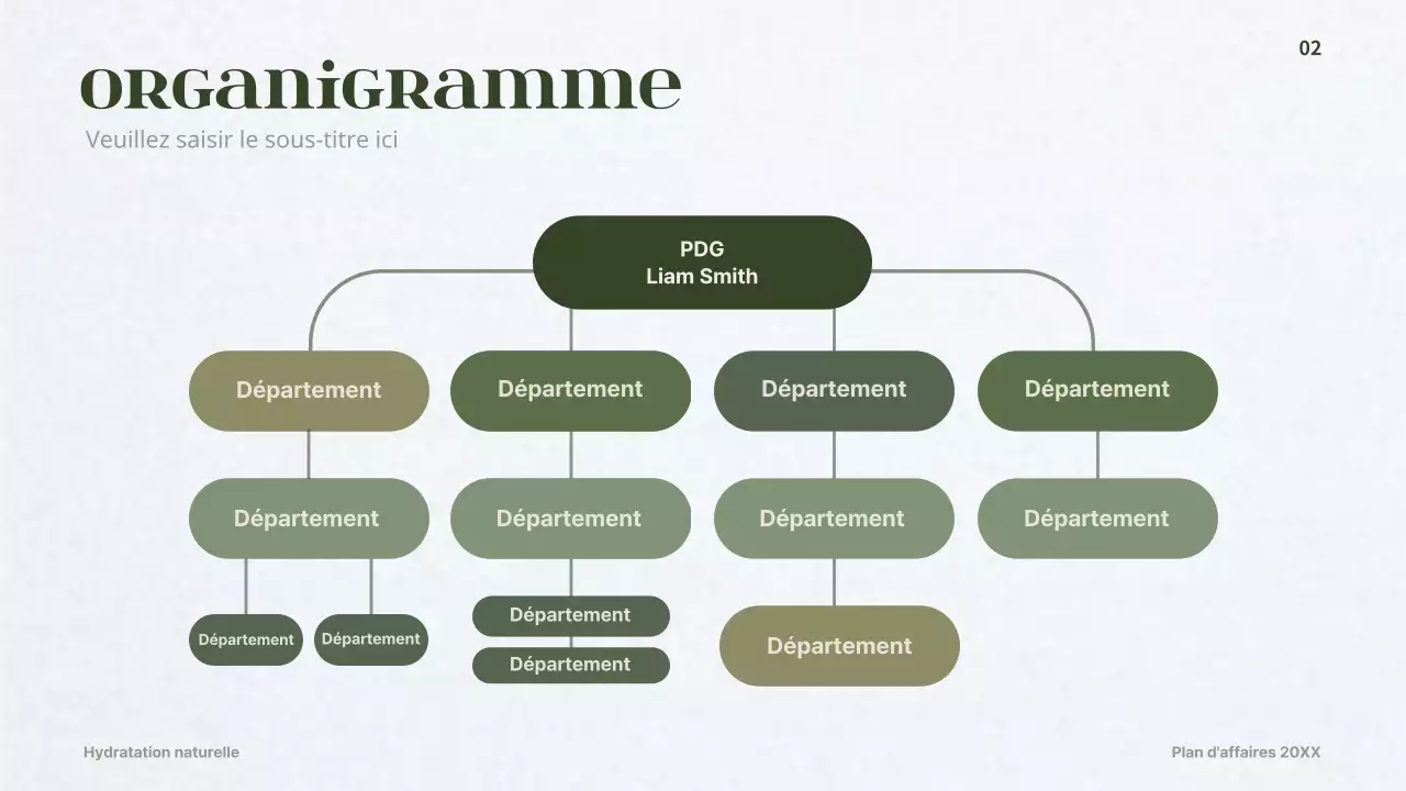 Plan d'affaires pour un concept de cosmétique dermique vert foncé