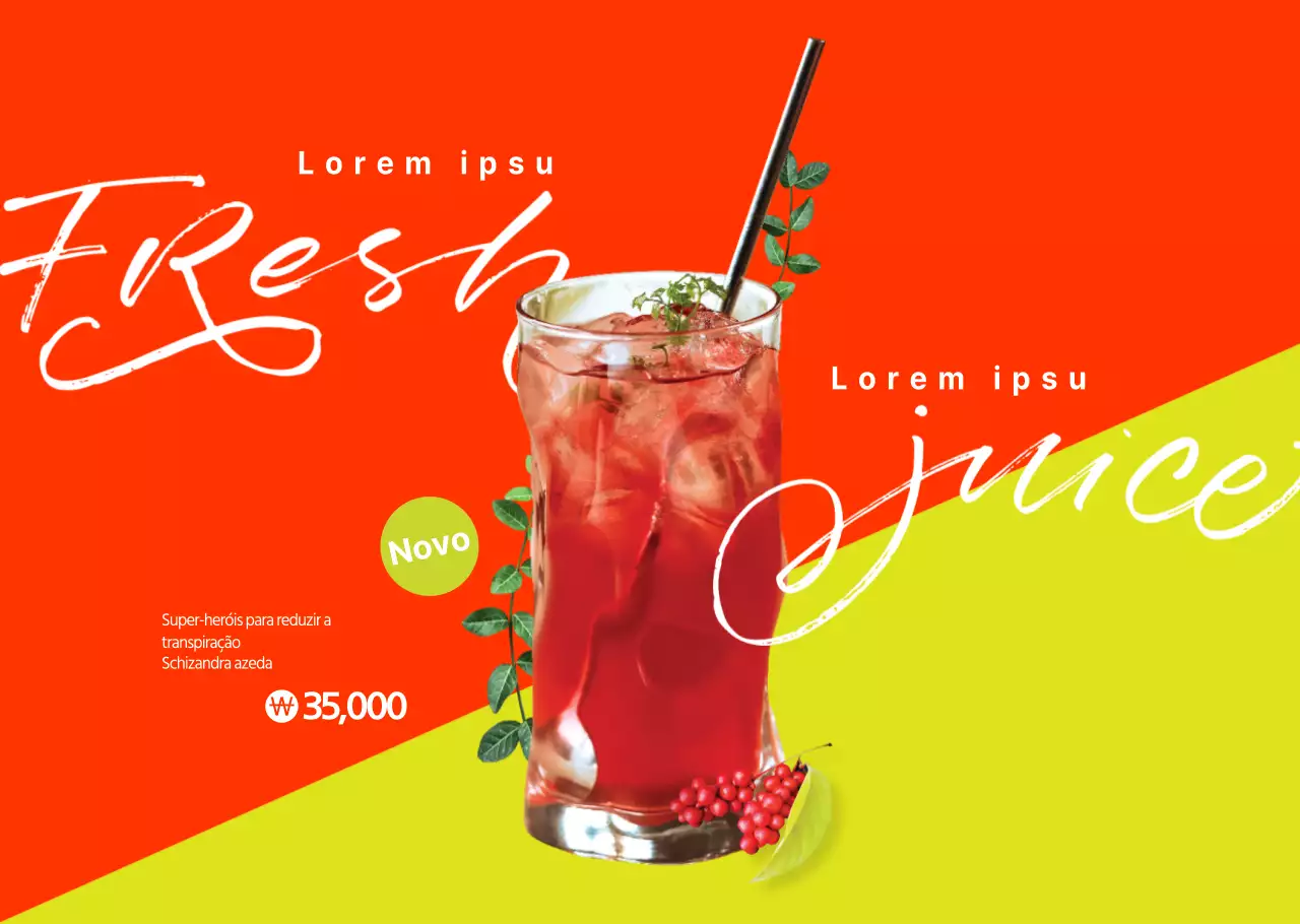Bebidas de verão simples com título caligráfico