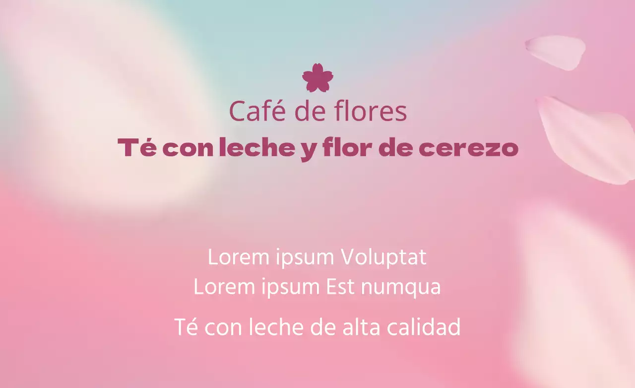 Té con leche y flor de cerezo