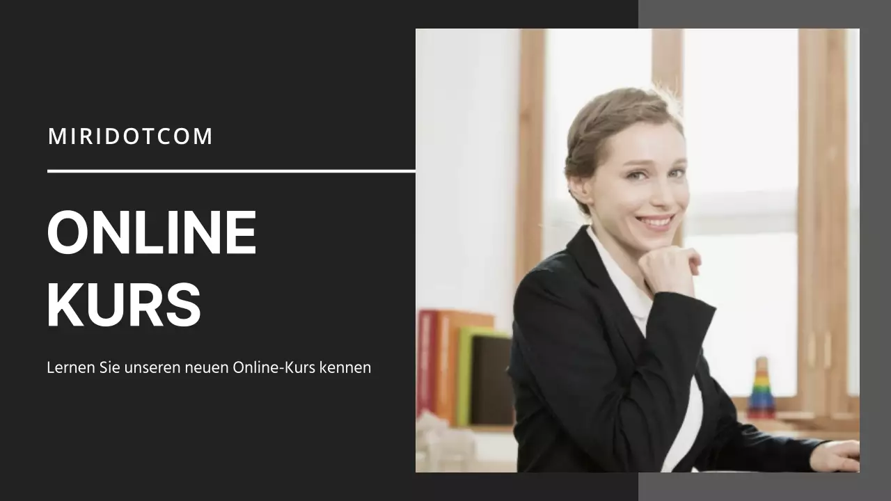 Ein klarer und einfacher Online-Kurs in Schwarz und Grau