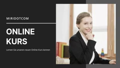 Ein klarer und einfacher Online-Kurs in Schwarz und Grau