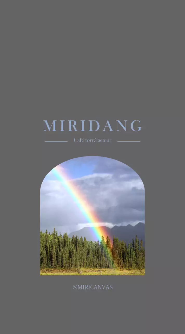 Mise en page photo émotionnelle en gris foncé et bleu pour la promotion d'un café