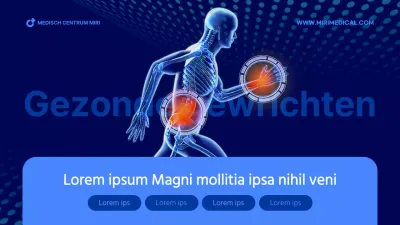 Gezamenlijke medische informatie in blauw en rood