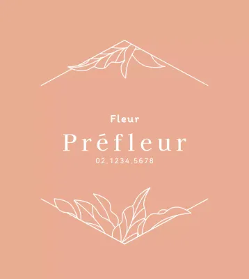 Rose Gold Illustration florale luxueuse Enseigne de fleuriste