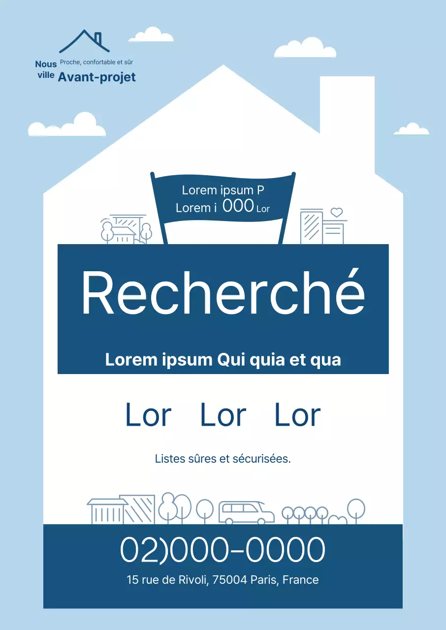 Propriété bleu clair à vendre