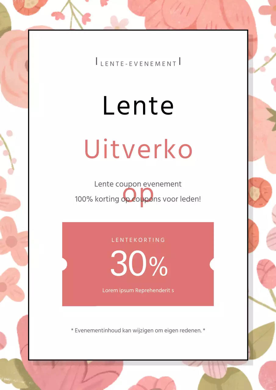 Voorjaarsuitverkoop