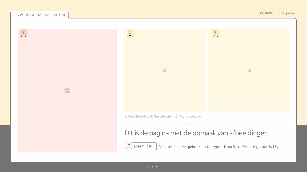 Eenvoudige, eenvoudige presentatieset in pastelkleuren en wit