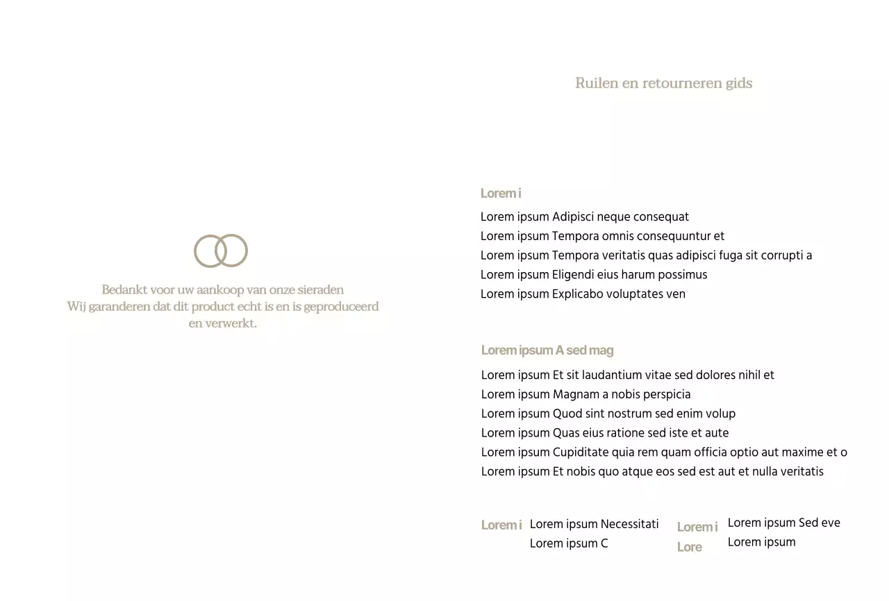 Beige Luxueuze Juwelenwinkel Ruilpostkaart