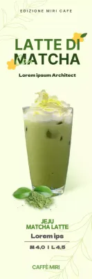 Banner del menu del caffè Lime Green Cafe