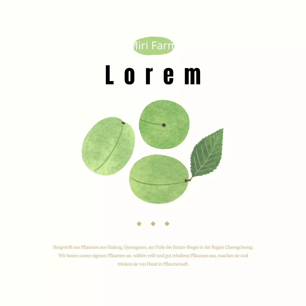 Illustrierte Pflaumenblüten-Postkarte