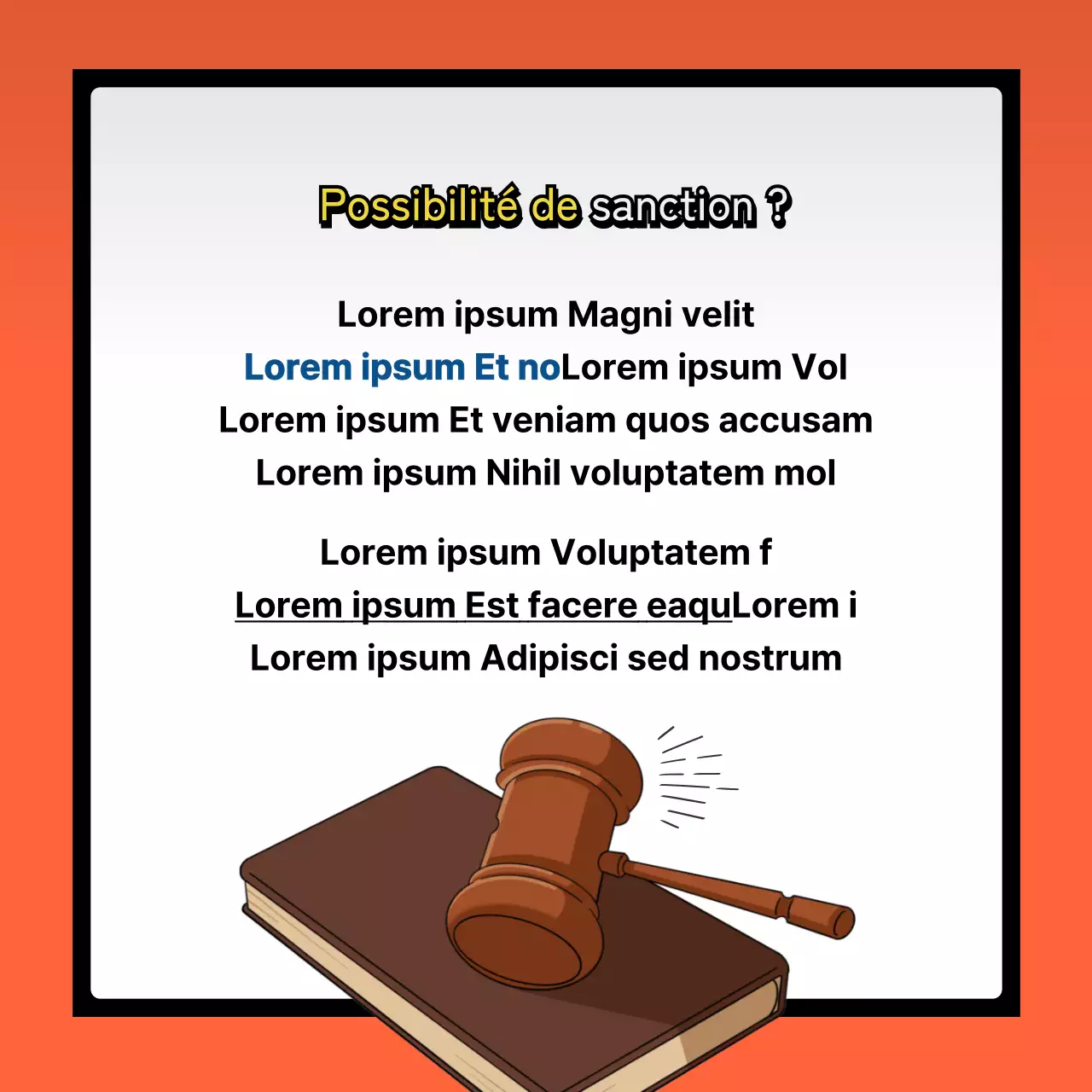 Comment gérer le bruit interstitiel avec des touches de bleu marine et d'orange ?