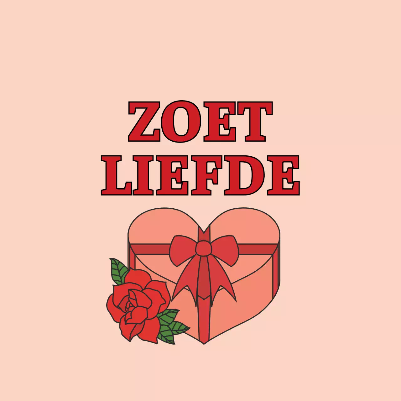 Roze illustratie kitscherig evenement wit daglabel