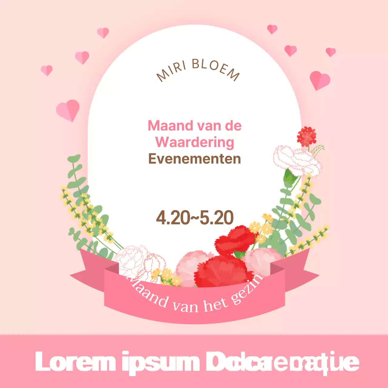 Een felroze spandoek