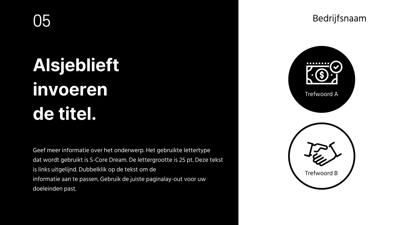 Verkoop bedrijfspresentaties