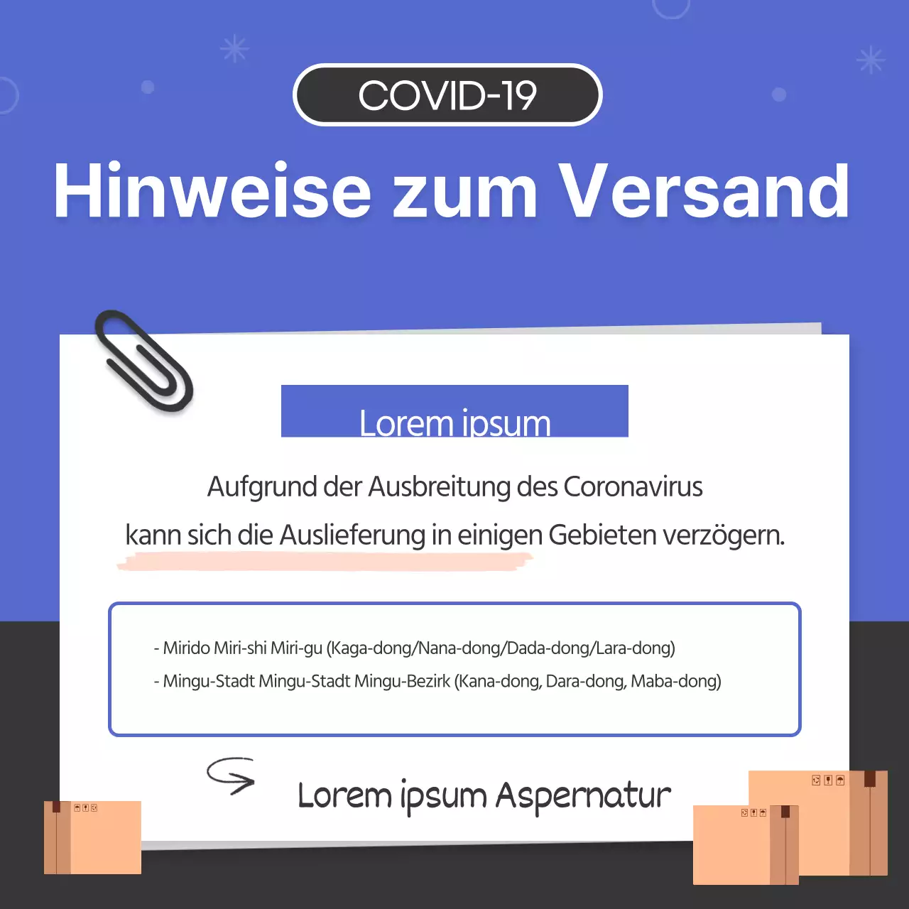 Verzögerungen beim Versand