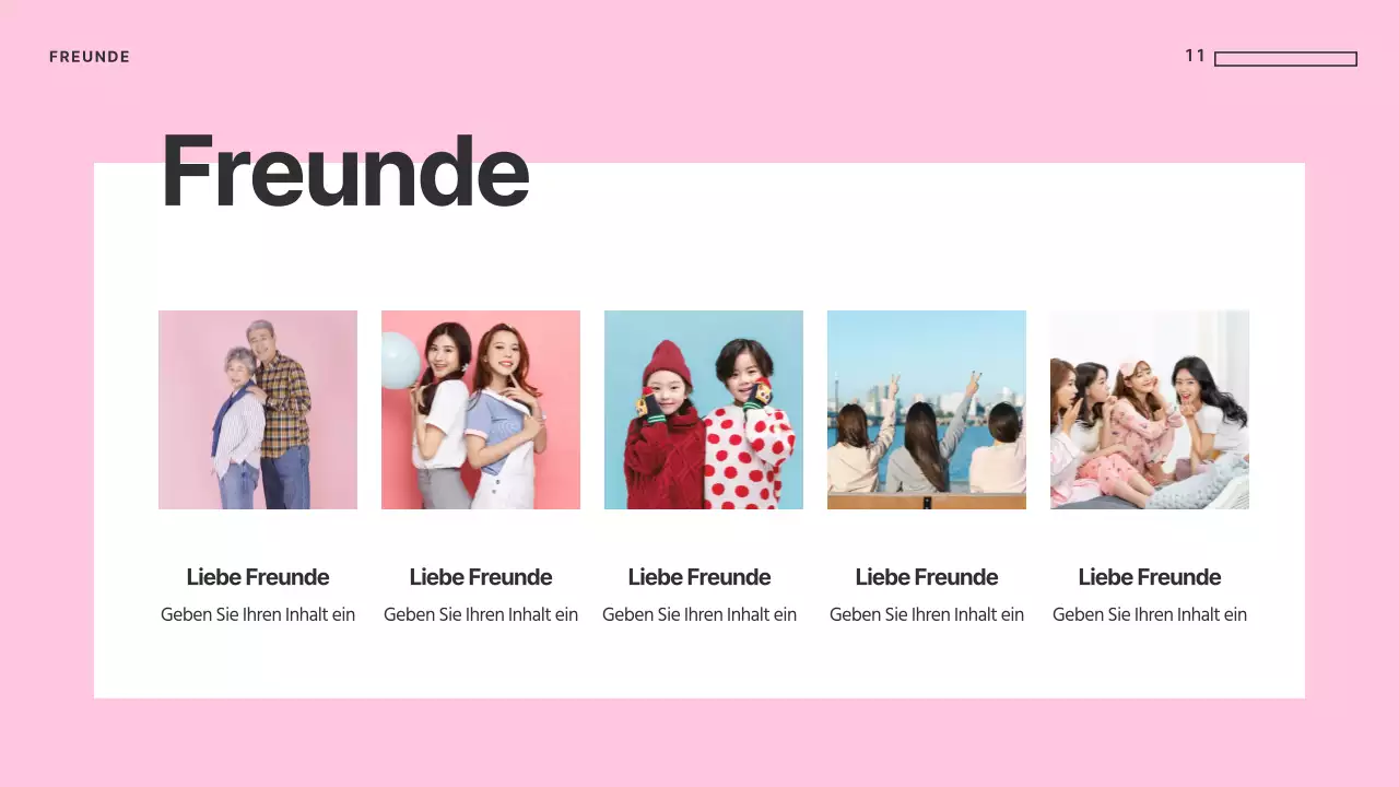 Einzigartige Präsentationen