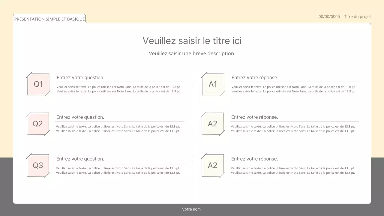 Kit de présentation simple et basique dans les tons pastels et blancs