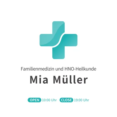 Sauberes, stilisiertes Krankenhauslogo in Minze