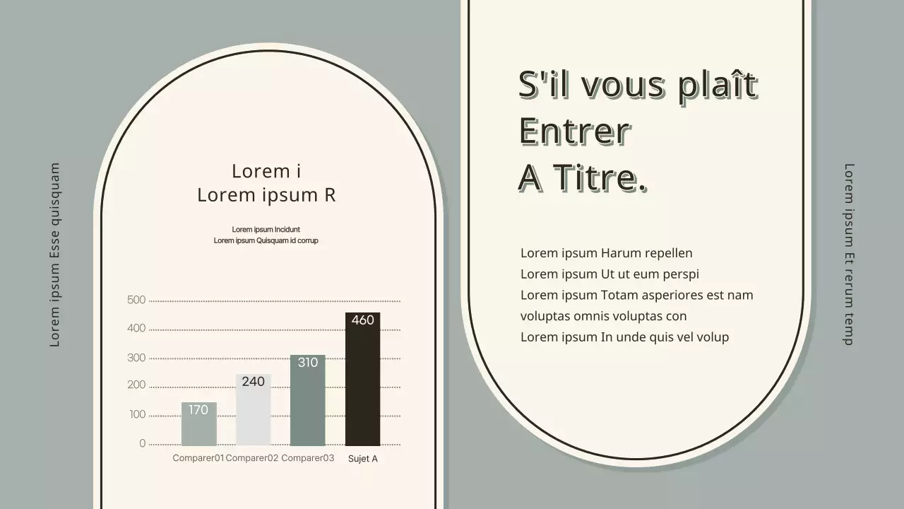 Infographie sur les colonnes avec un concept ivoire et gris