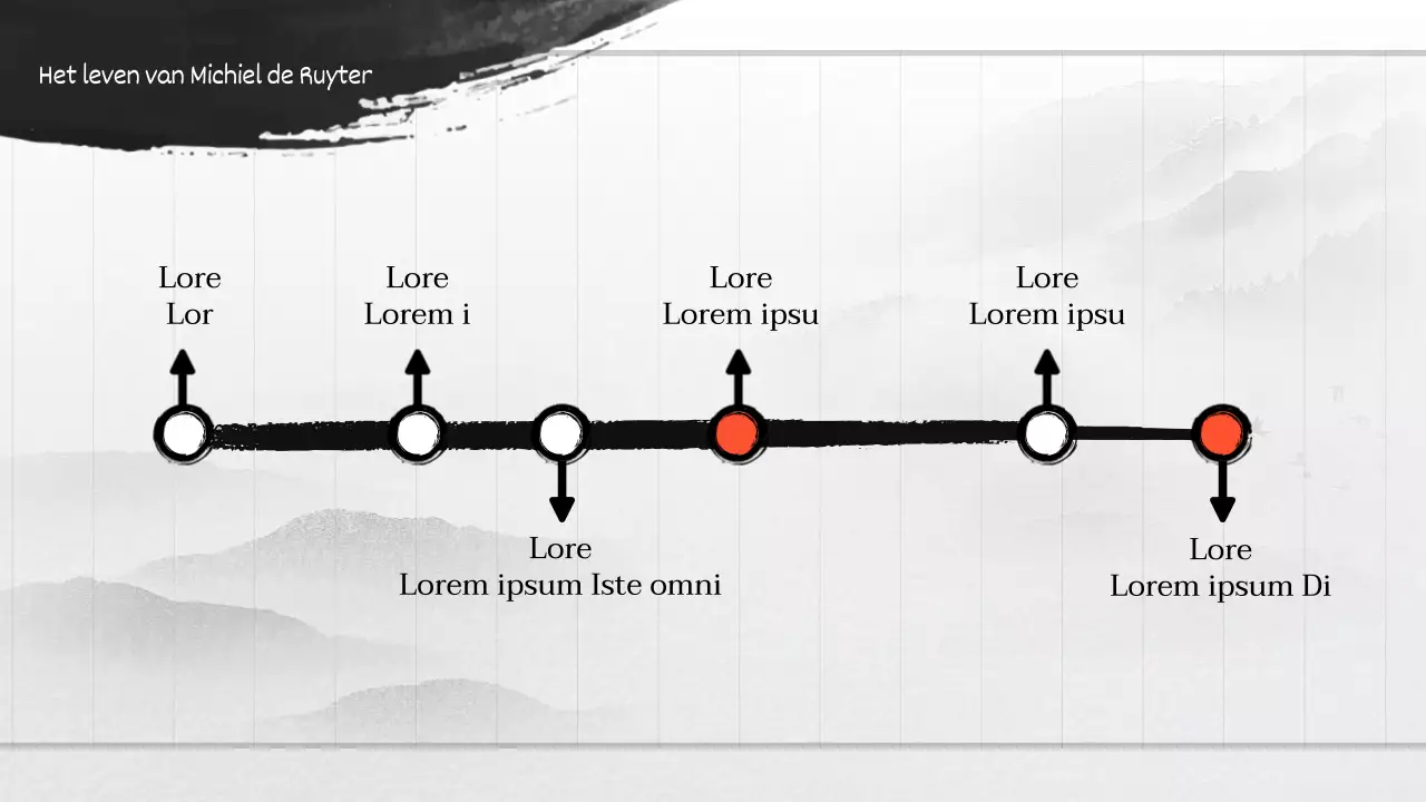 Zwart-wit en rood Klassiek concept Antieke inkt en aquarel Presentatie van de groten der aquarel