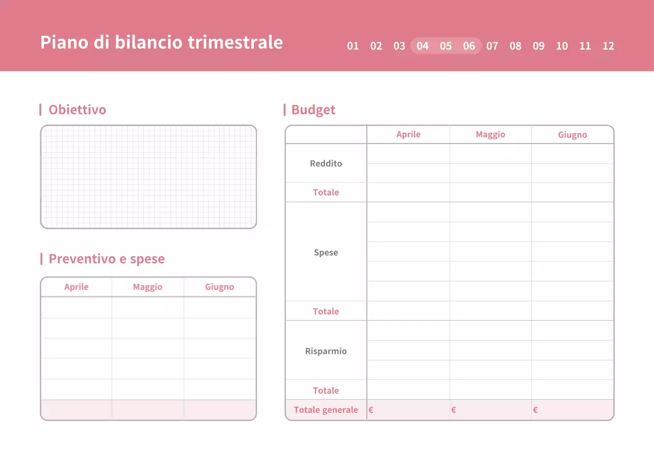Concetto semplice in bianco e rosa Pianificazione del budget GoodNote