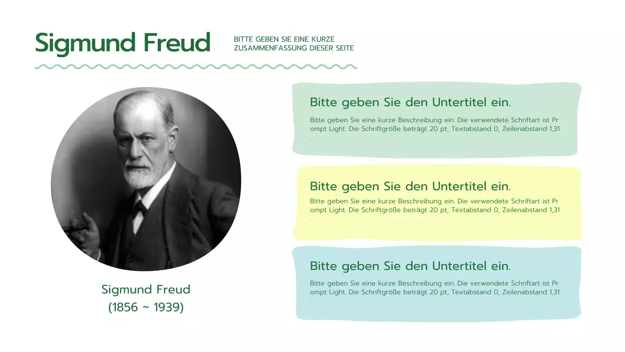 Eine frische grüne, abgerundete Psychologie Präsentation