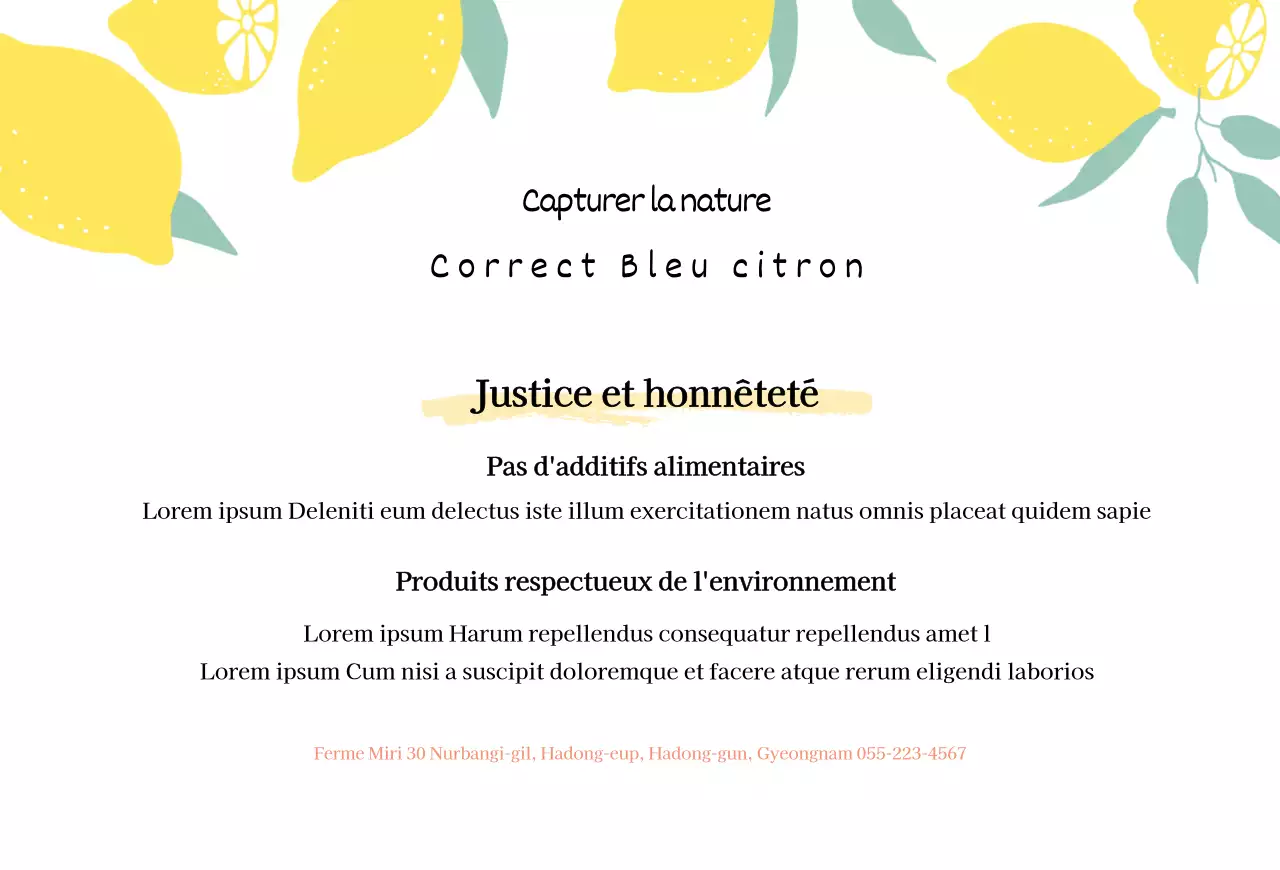 Carte postale illustrée de la limonade