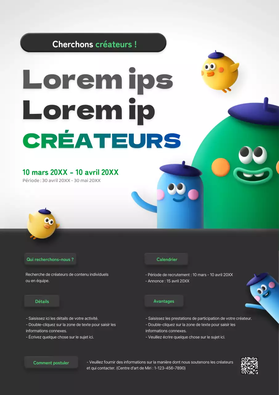 Un guide pour des offres d'emploi colorées et mignonnes