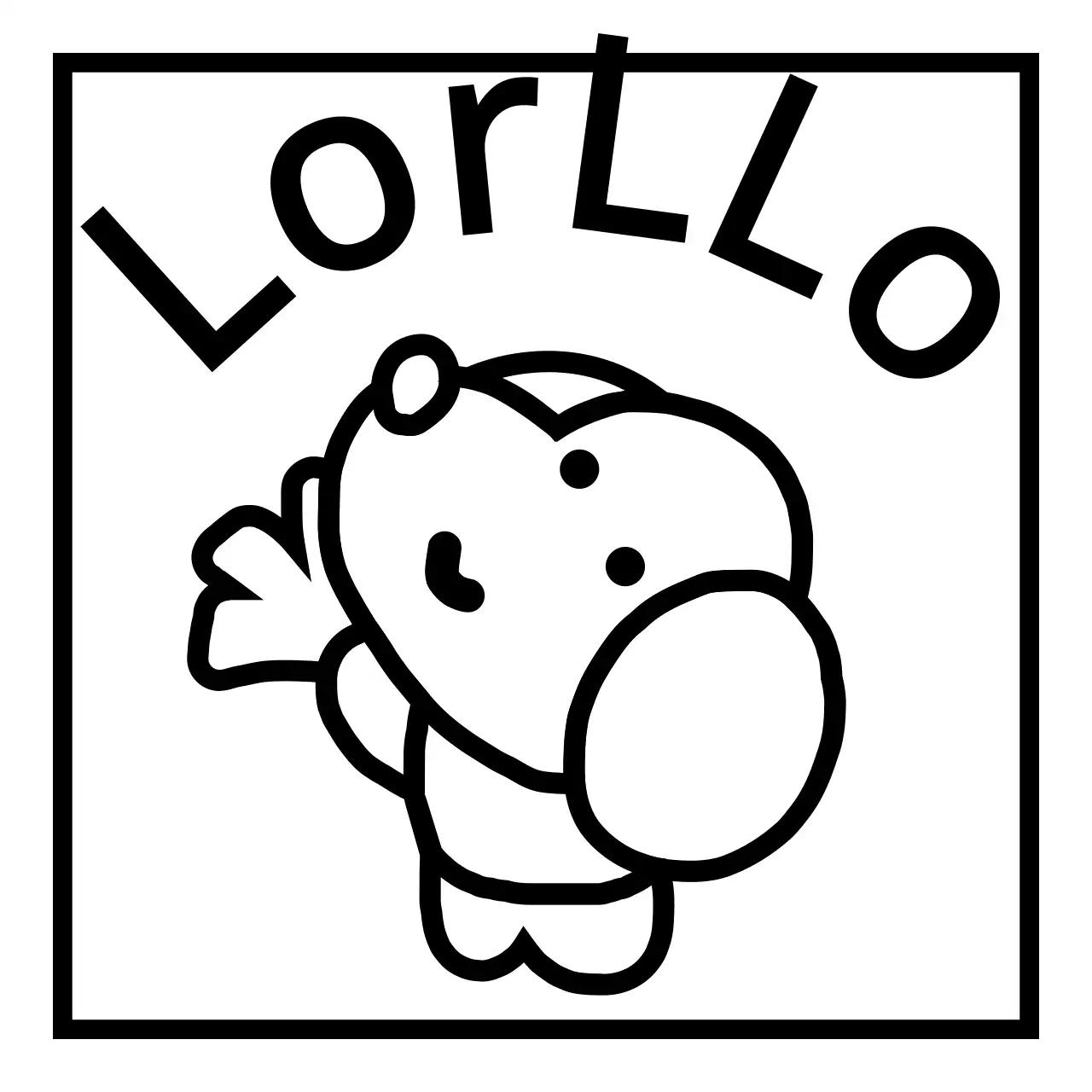 Concept d'encouragement avec un chiot mignon illustration linéaire en noir