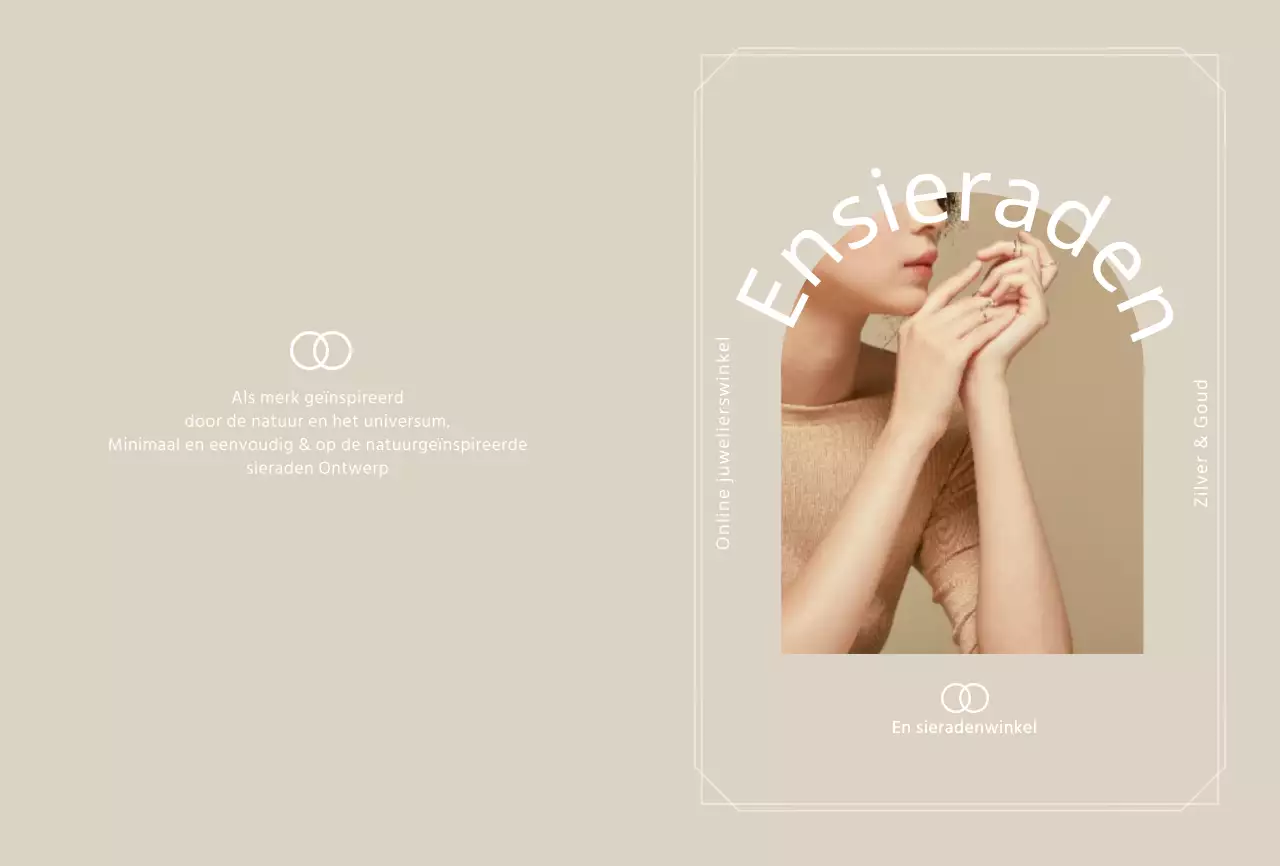 Beige Luxueuze Juwelenwinkel Ruilpostkaart