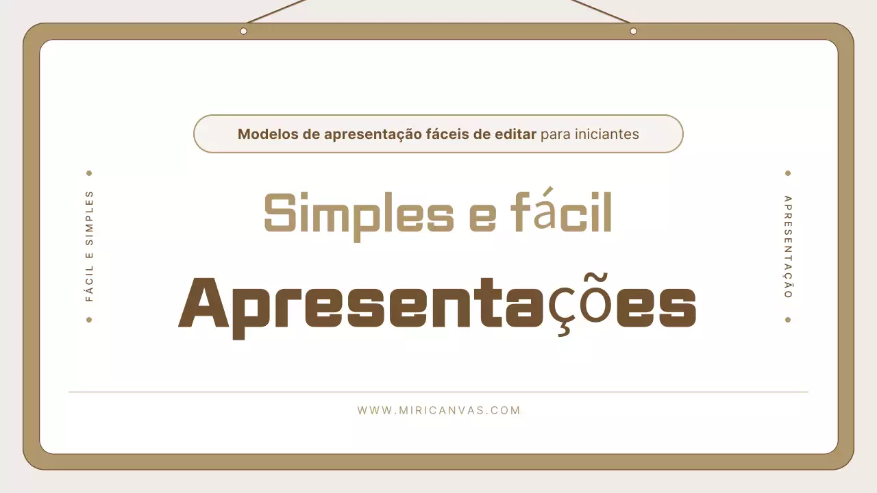 Guia para apresentação simples de bege