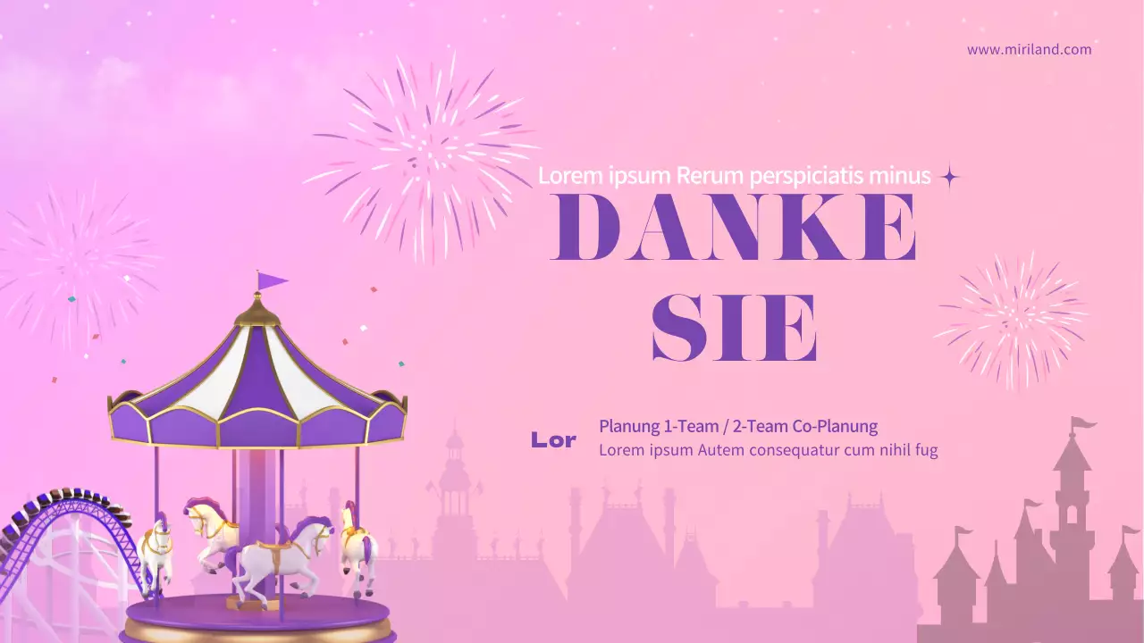 Pastellfarbene Vergnügungspark-Parade Event-Planer