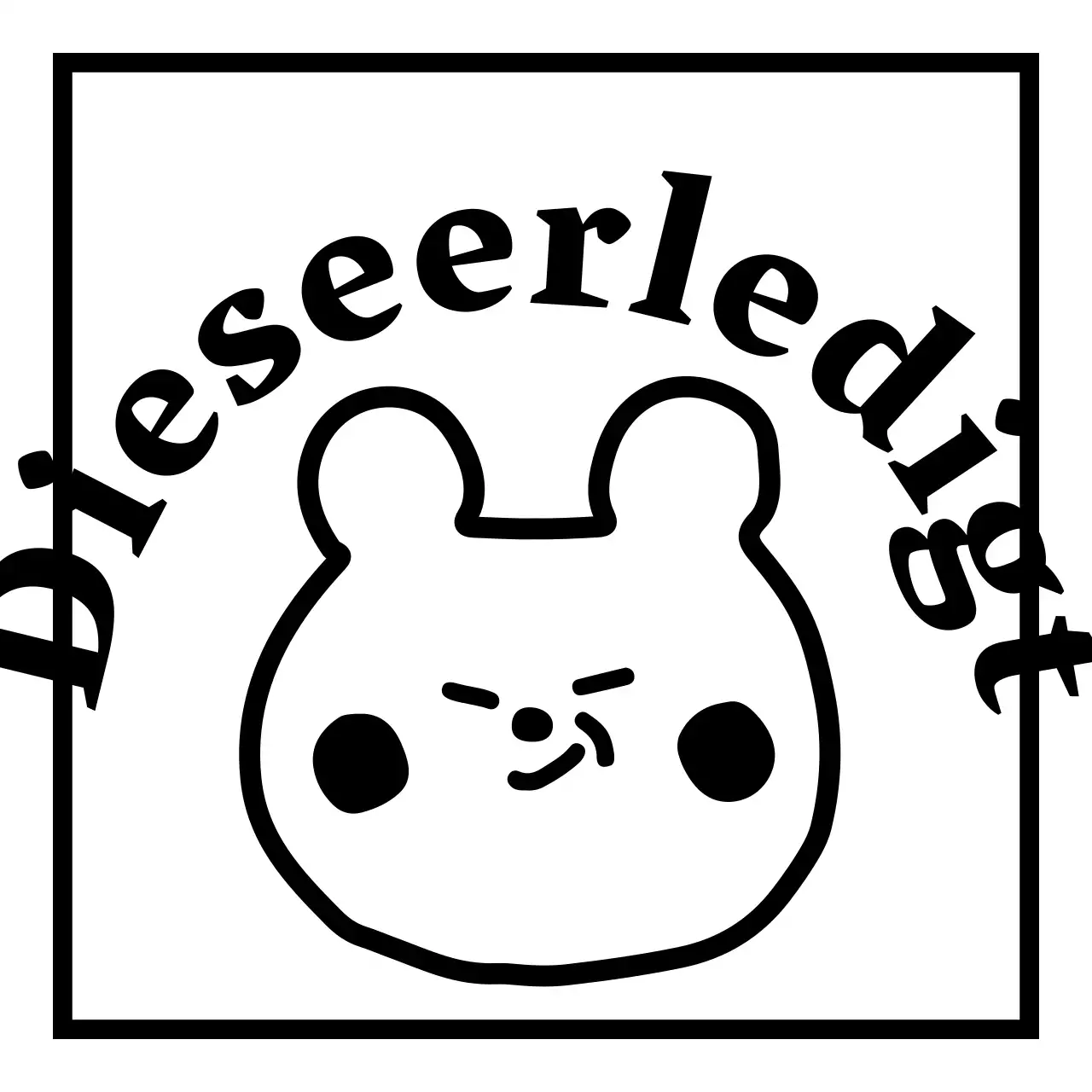 Merchandise mit schwarzen, vertrauenserweckenden Sprüchen und niedlichen Teddybär-Illustrationen