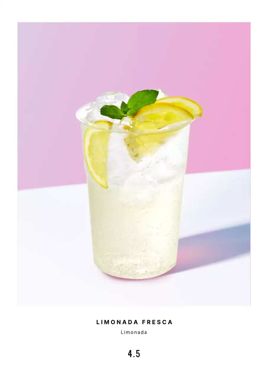 Promover um novo menu de limonada com um simples esquema de cores cor-de-rosa