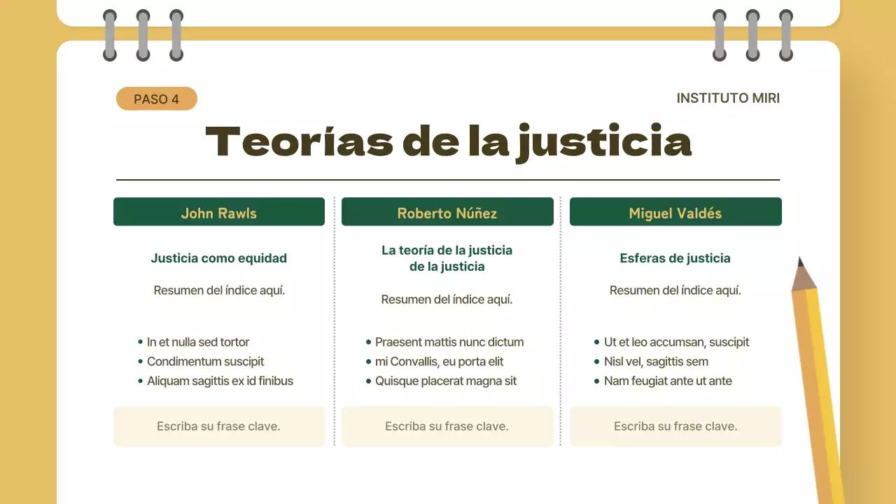 Aula amarilla y verde Concepto Lección de ética