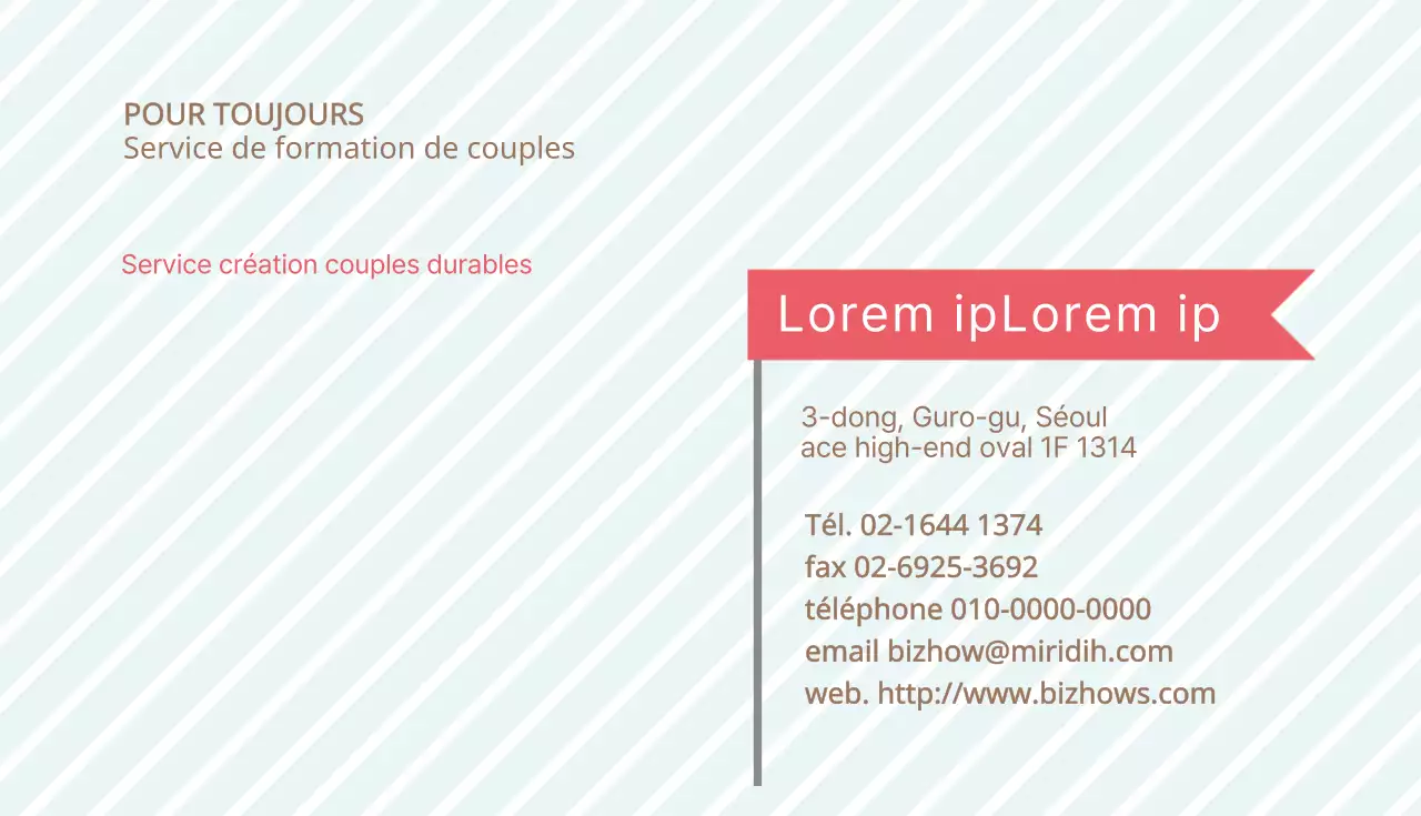 La création d'un couple pour toujours